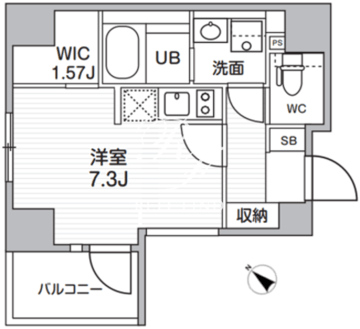 シーズンフラッツ武蔵小山 301 間取り図