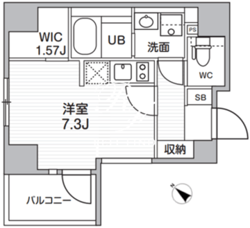 シーズンフラッツ武蔵小山 401 間取り図