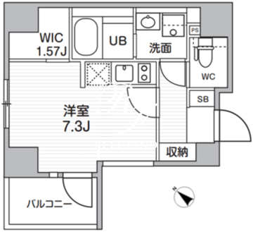 シーズンフラッツ武蔵小山 601 間取り図