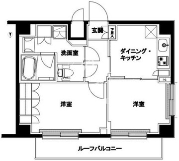 ルーブル北嶺町 408 間取り図