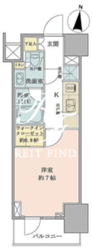 ザ・パークワンズ品川戸越 704 間取り図