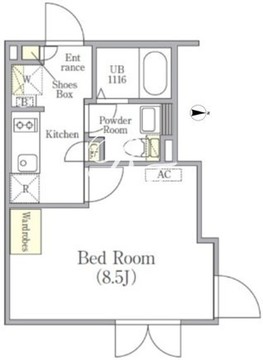 ラピス南麻布 301 間取り図