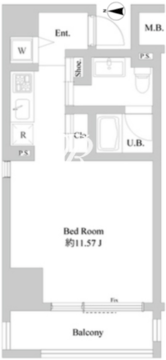 ミリアレジデンス北新宿 501 間取り図
