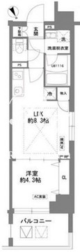 ラグゼナ日本橋 702 間取り図