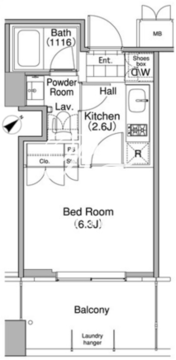 コンフォリア東池袋ウエスト 608 間取り図
