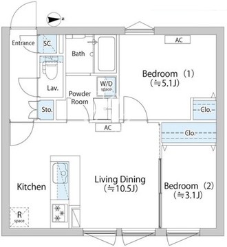 ラピス武蔵小山 402 間取り図