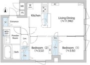 ラピス武蔵小山 303 間取り図
