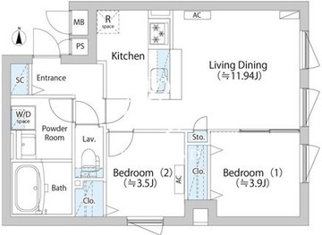 ラピス武蔵小山 303 間取り図