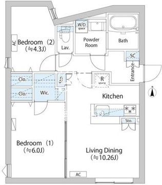 ラピス武蔵小山 201 間取り図