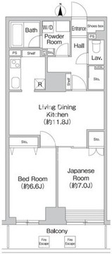 プライムアーバン町屋サウスコート 202 間取り図
