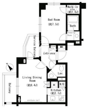 パークアクシス学芸大学 411 間取り図