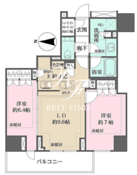 ザ・パークハウス三田タワー 402 間取り図