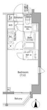 イプセ蒲田3 501 間取り図