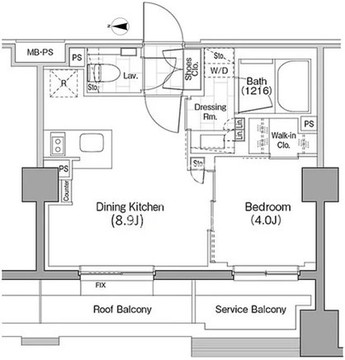 ザ・パークハビオ新宿 427 間取り図