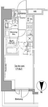 ザ・パークハビオ木場 1208 間取り図