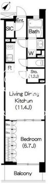 ブリリアイスト三軒茶屋 I-226 間取り図