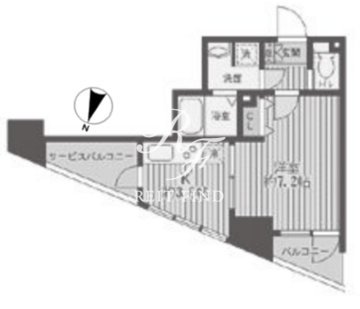 レジディア蒲田 405 間取り図