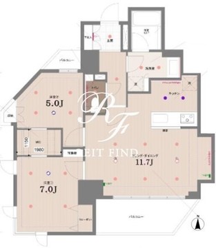 ドゥーエ東池袋 505 間取り図