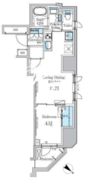 パークアクシス小伝馬町 1403 間取り図 ?>