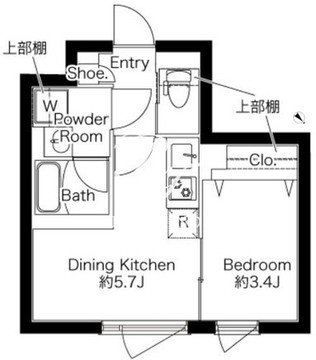 プラティーク下丸子 402 間取り図