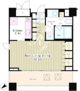 パークオアシス赤坂丹後坂 506 間取り図