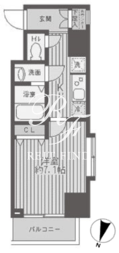 レジディア蒲田 1110 間取り図