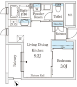 エル・セレーノ西早稲田 416 間取り図
