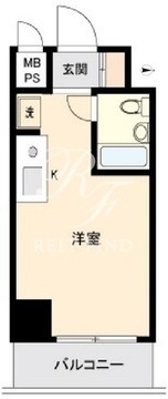 ワンルーフフラット西早稲田 502 間取り図