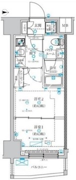 スパシエ蒲田グランドタワー 503 間取り図