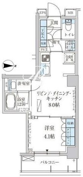 パークアクシス池上 204 間取り図