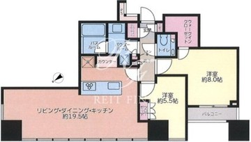 プレミストタワー白金高輪 2903 間取り図