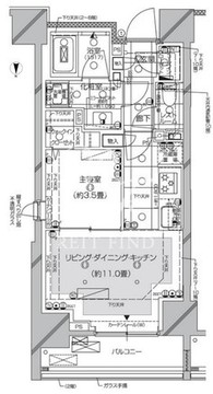 ピアース南麻布 904 間取り図