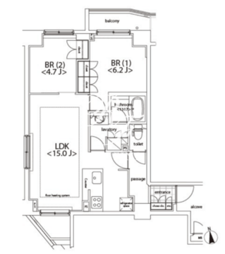 カスタリア麻布十番 706 間取り図