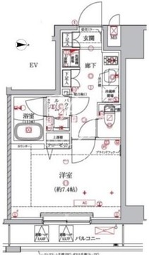 アルテシモアベニ 502 間取り図
