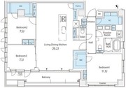 ブラウベルグ表参道 203 間取り図