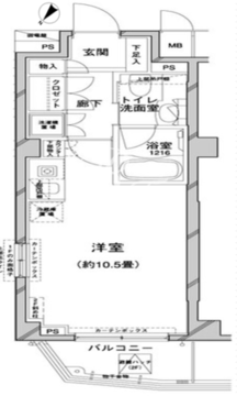 コンフォリア目黒八雲 106 間取り図