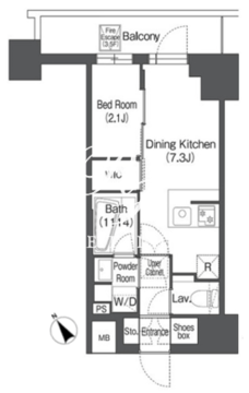 コンフォリア日暮里 403 間取り図