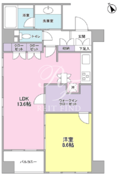 グランカーサ銀座イースト 501 間取り図