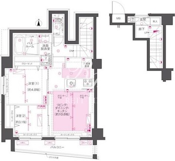 ズーム渋谷笹塚セカンド 505 間取り図