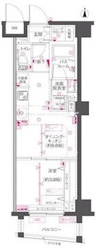 ズーム渋谷笹塚セカンド 308 間取り図