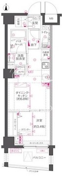 ズーム渋谷笹塚セカンド 309 間取り図