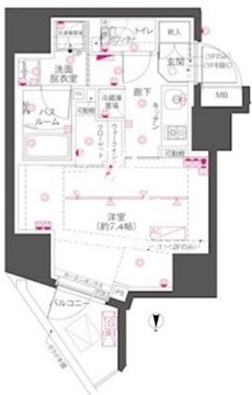 ズーム渋谷笹塚セカンド 301 間取り図