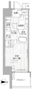 ヒューリックレジデンス新御茶ノ水 1301 間取り図