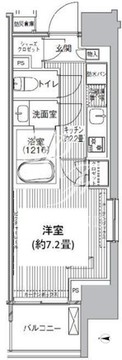 ヒューリックレジデンス新御茶ノ水 1207 間取り図