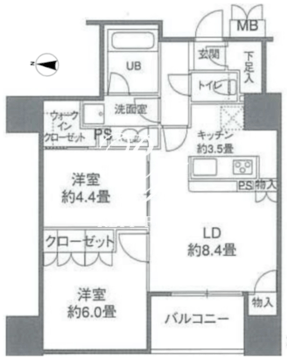 カスタリアタワー品川シーサイド 1310 間取り図