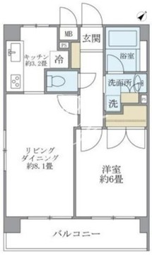 レジデンス西馬込 106 間取り図