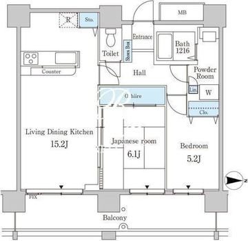 セルリアンホームズ勝どき 803 間取り図