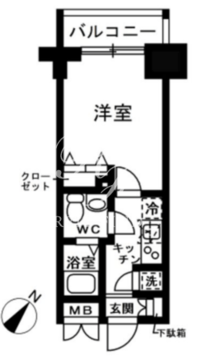 レジディア日本橋人形町2 308 間取り図
