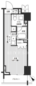 レジディア渋谷 1102 間取り図