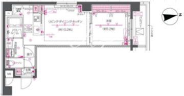 ズーム戸越銀座 102 間取り図